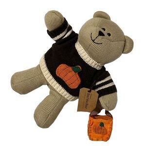 2009 Starbucks Bearista Bear Pumpkin Sweater Halloween Fall Autumn 85th Edition